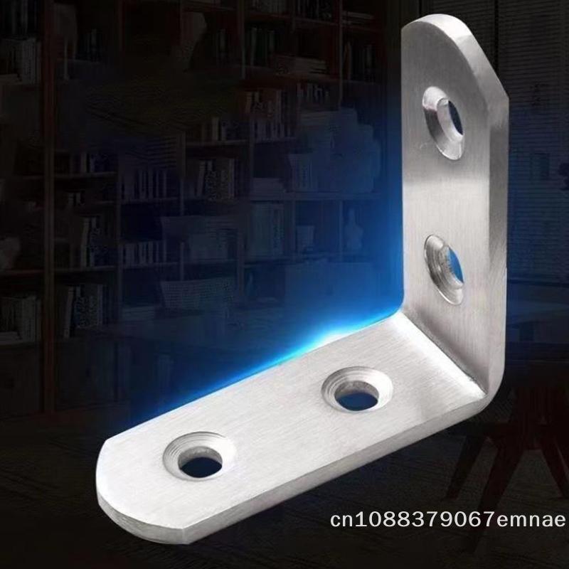 [ZYAS]Stainless Steel L Brackets - Right Angle Corner Brace For Shelves, Wood Furniture, Chair, Drawer With Screws