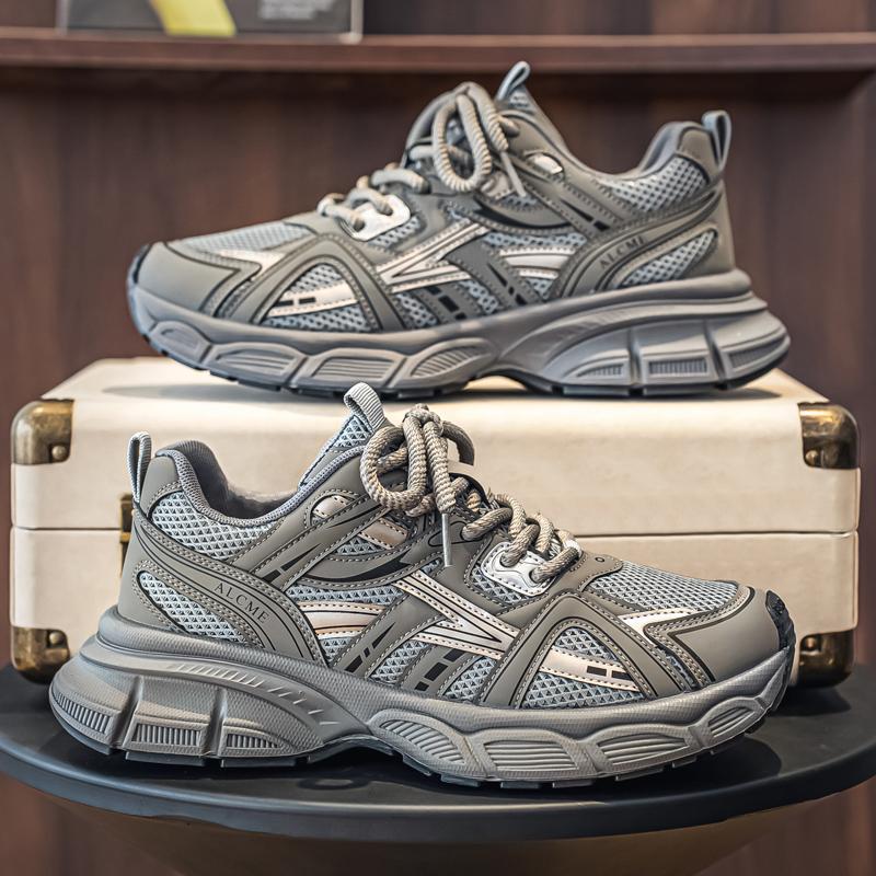 

Новая Мода Мужские Четыре Сезона Удобные Ботинки на Толстой Подошве Студенческие Мальчики Девочки Трендовые Дышащие Повседневные Кроссовки для Бега на Мягкой Подошве 41 серый