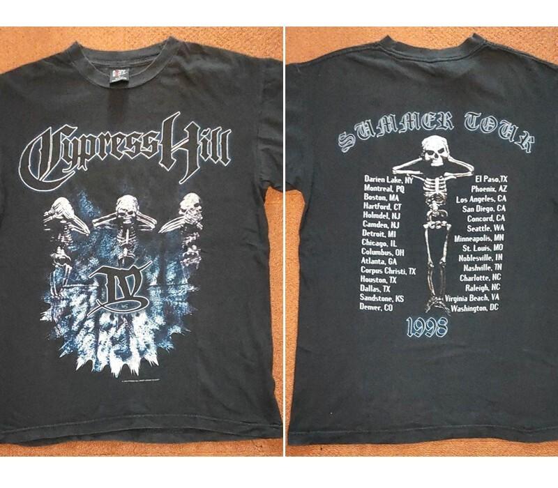 90s Cypress Hill tour Summer Tour Black T shirt Retro style tee Unisex T-Shirt XXL