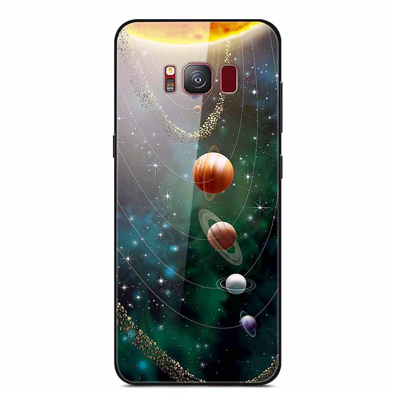Glass Back Cover For Samsung S8 Plus Phone Case S8Plus Hard Tempered Glass Case For Samsung Galaxy S8 Plus Case S 8 Soft Edge