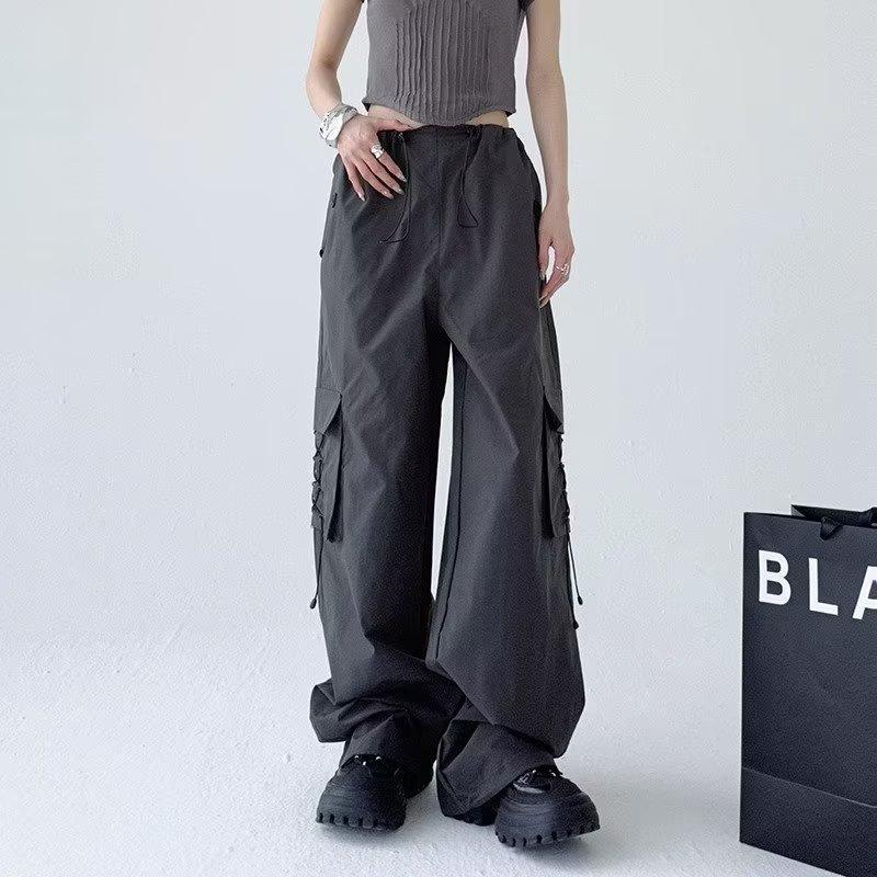 

Дизайн-сенсорные рабочие брюки с высокой талией для женщин. Летние новые повседневные брюки с драпировкой в японском стиле. Дизайн-сенсорные широкие прямые брюки. XL