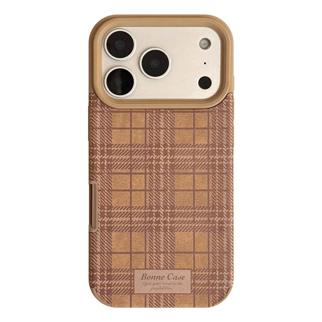 Leder im britischen Stil Geeignet für Iphone16 für Apple 17promax Handyhülle 15 Retro Braun 14 Sturzsicher 13 Weiche Hülle