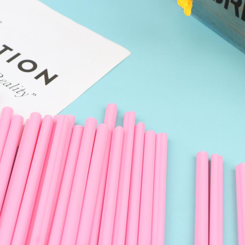 25Pcs Smoothie Straws Heart Shaped Pink Straws Drinking Cute Plastic Straws