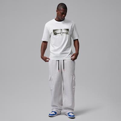 Men's Jordan T-Shirts Unisex White Crew Neck Moderate