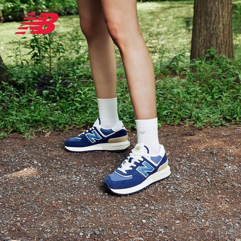 NEW BALANCE Freizeitschuhe Herren Damen Frühjahrsschuhe Dicke Sohlen Paar Niedriger Absatz Trendig Vielseitig Retro Sportschuhe U574LGBB
