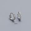 Sterling Silver Wave Ear Cuff with Diamonds - Elegant Stackable Women's Earrings