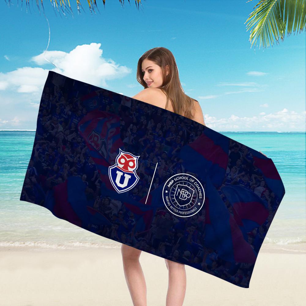 

Chile U-University Club Microfiber Beach Towel Absorbent Quick dry Soft Yoga Swimming Resort Mountain Climbing Towel W30*H60(CM)