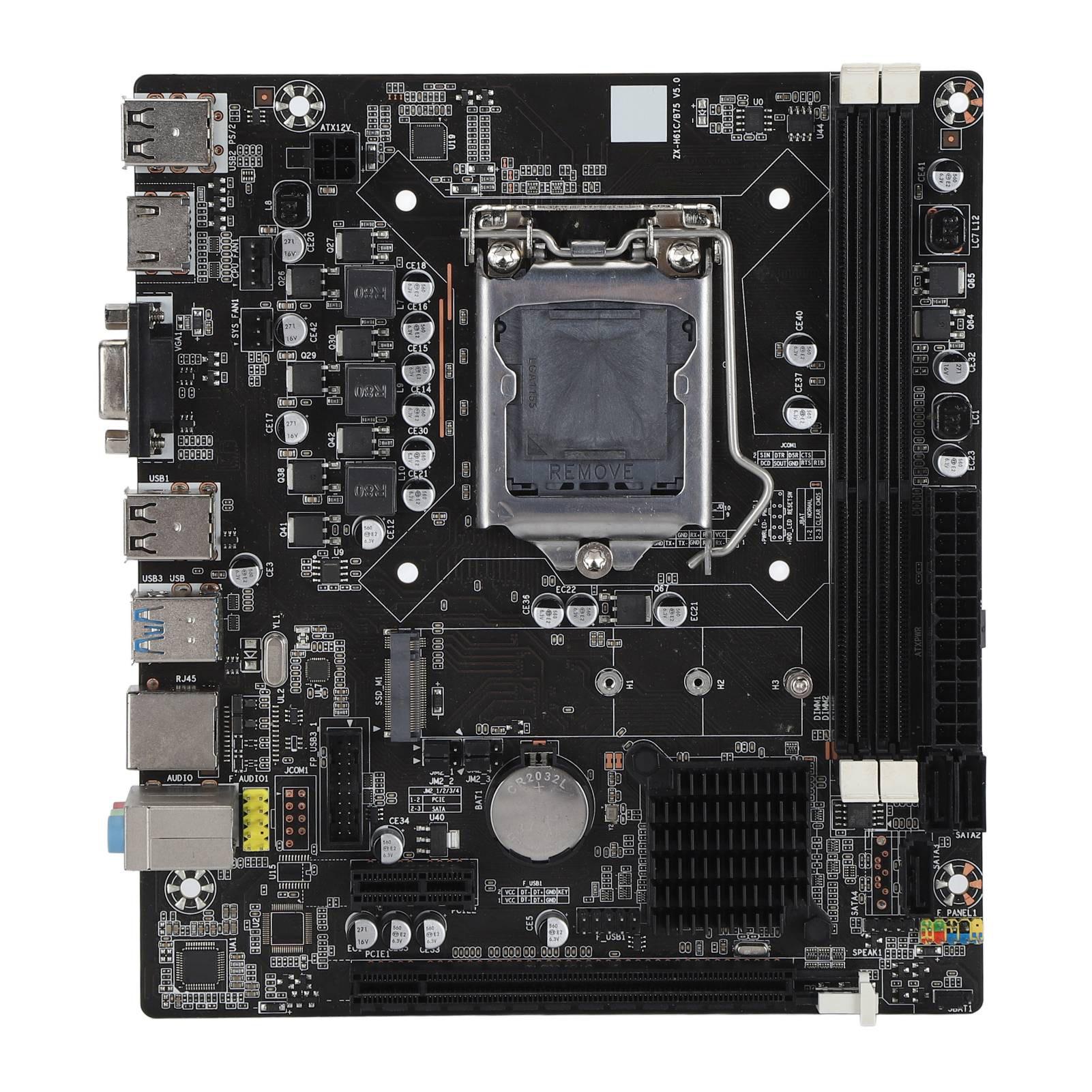 

H61C Desktop Computer Motherboard LGA 1155 Pin DDR3 Dual Channel Gaming Motherboard Computer Mainboard with 4 USB2.0 2