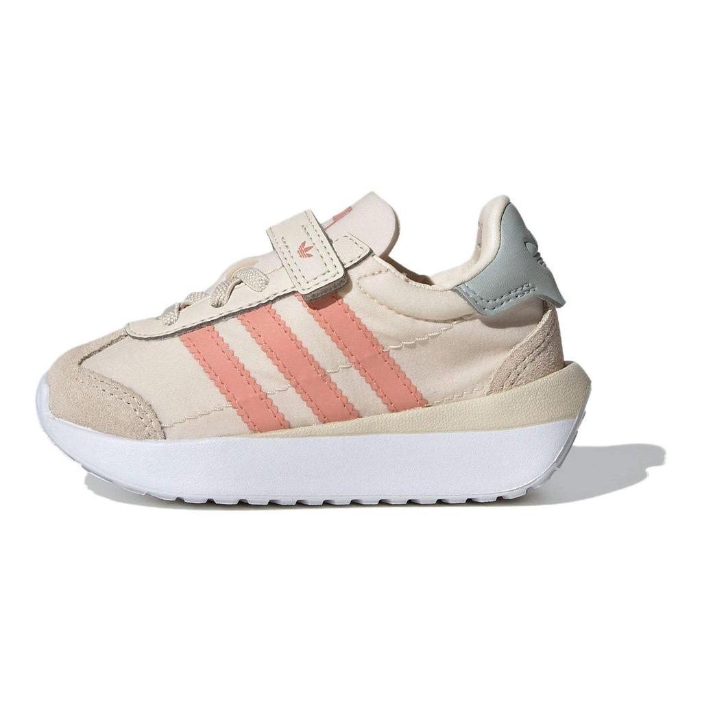adidas Originals Country Xlg Pelle Sintetica Antiscivolo Ammortizzanti Scarpe da Passeggio Basse Scarpe da Bambino Beige Rosso IF6151