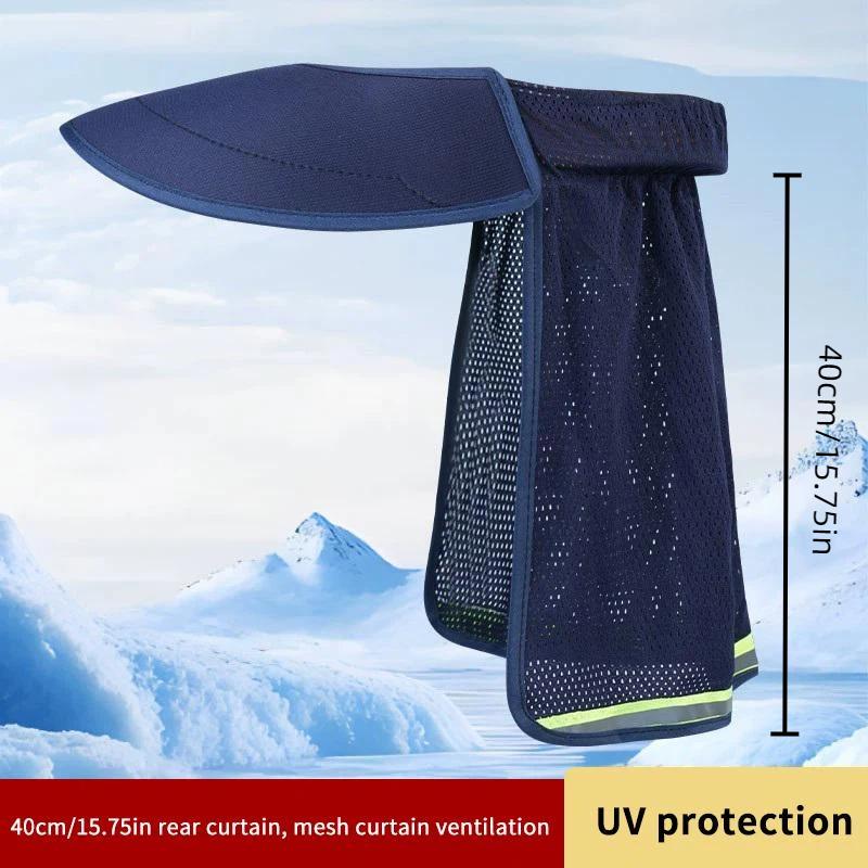Summer Sun Shade Safety Hard Hat Neck Shield Helmet Sun Shade Reflective Stripe Cap Cover For Construction Workers