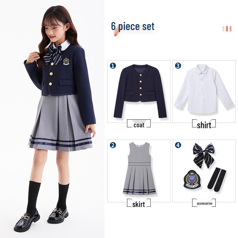 British Style Kindergarten Uniforms: Children's Formal Suit Jackets for Boys and Girls