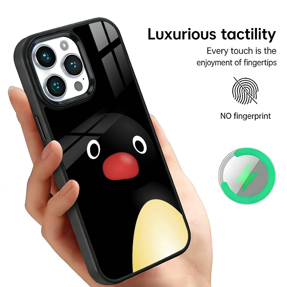 P-Pingu Süßes P-Pinguin Handyhülle Für IPhone17 16 15 14 13 12 11 Plus Pro Max Plus Kabelloses Ladegerät Abdeckung Funda