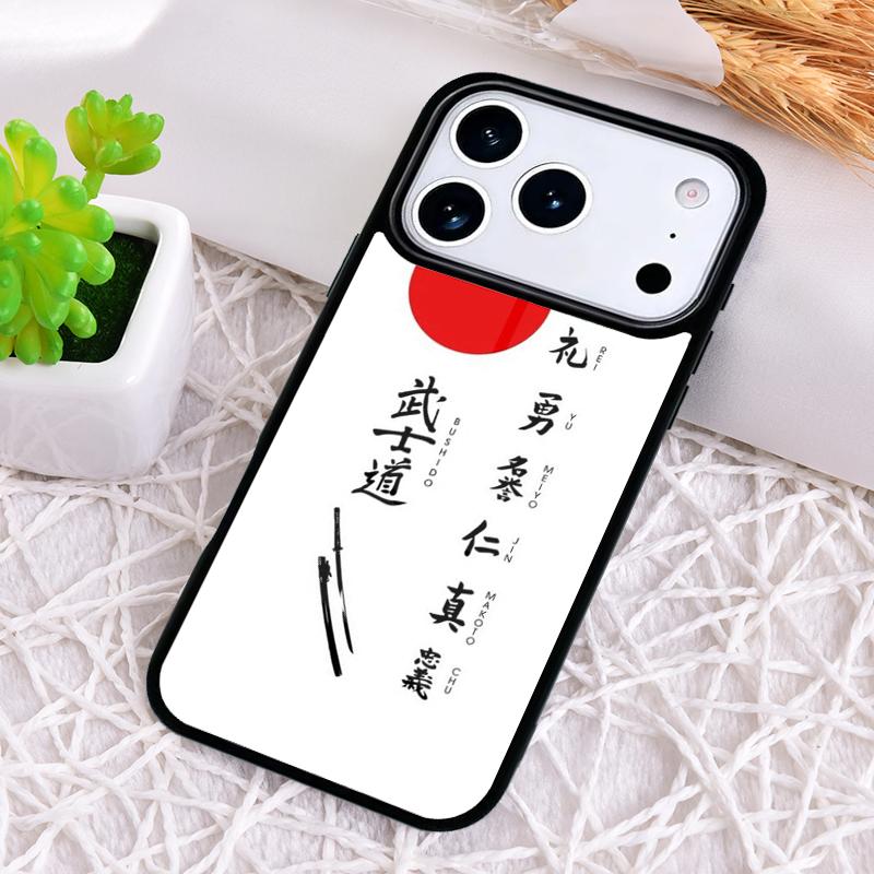 Bushido und Japanische Sonne Handyhülle für iPhone 17 Air 16 15 11 12 14 13 Pro Max Stoßfeste Hülle
