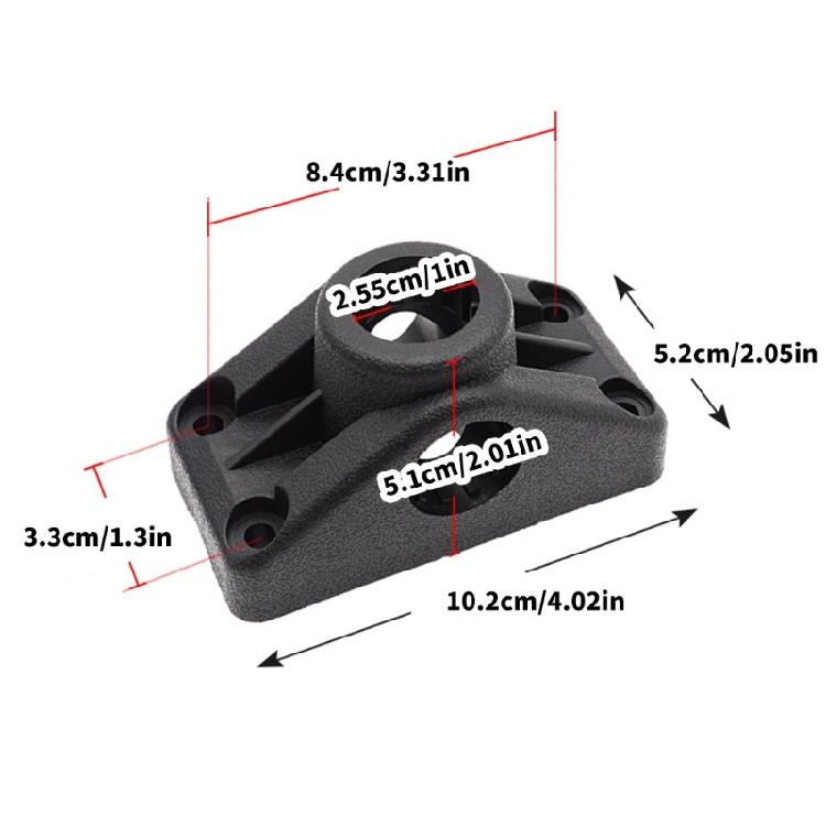 Kayak Rod Mounting Bracket 360 Degree Rotating Mounting Base Kayak Fishing Poles Holder Plastic Fishing Tackle Accessory
