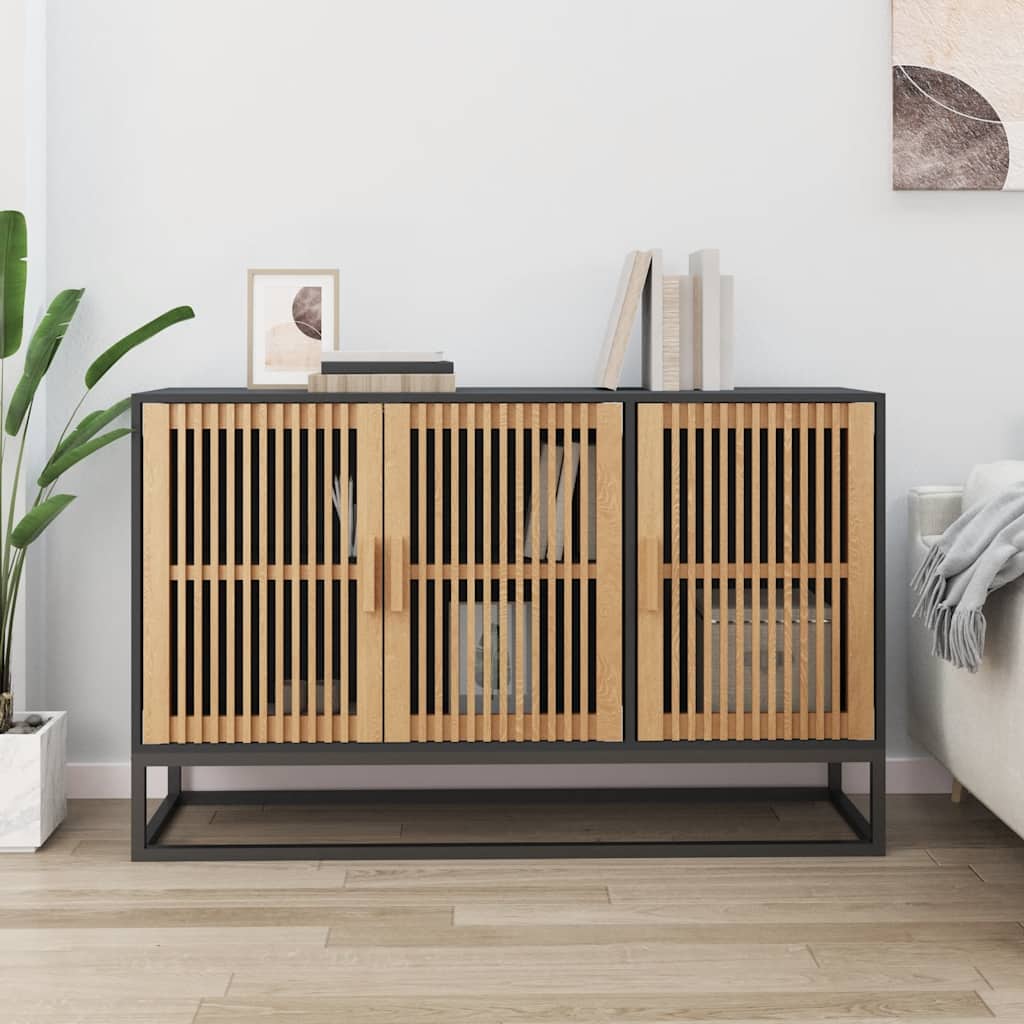 Sideboard Black 105 X 30 X 65 Cm Particleboard