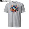 Colorful Piranha Fish Trout Unisex T-Shirt | Vibrant Splashes of Color | Design