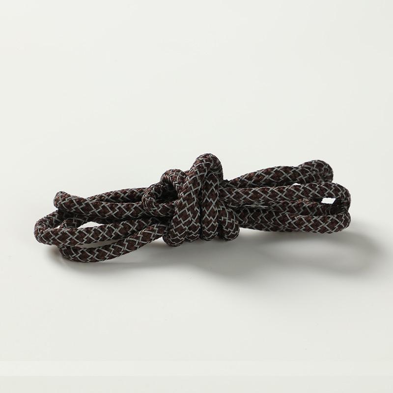 1 Pair 120CM Reflective Sports Shoelace Round Woven Rope Rhoelace Rtrong Light Shoelace Durable Polyester Shoelace Rope