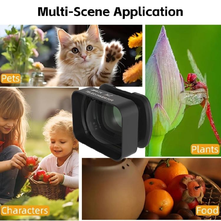 Glass 2X Telephoto And 10X Magnifying Lens Pair For Brittle And Bright Output