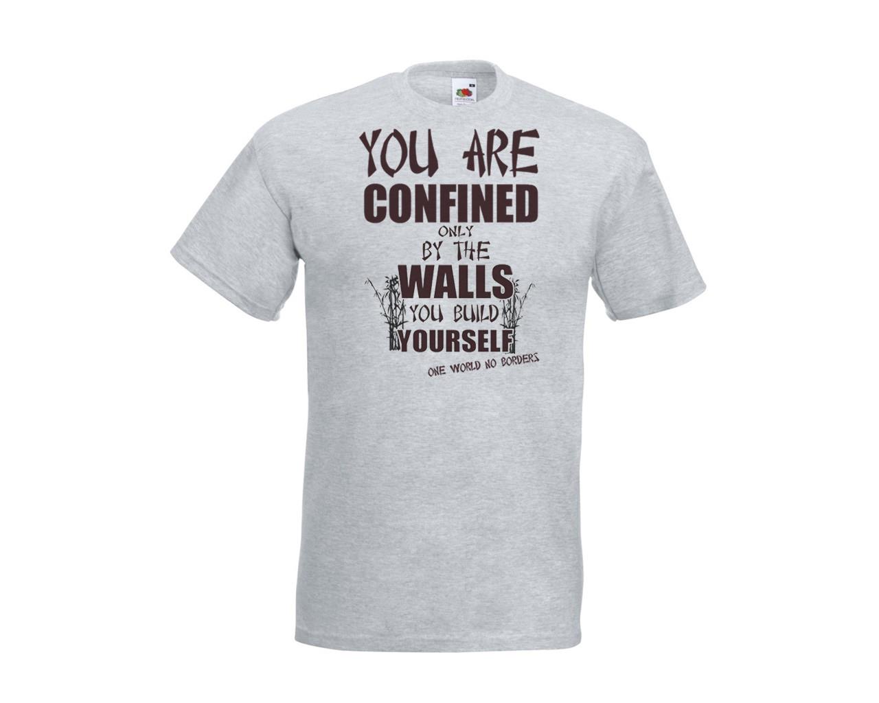 Adults Confined By Walls You Build Yourself Uplifting Motivational TShirt 2XL
