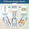 3 Pcs Sewer Jetter Nozzle 1/4" Pressure Washer Rotating Button Nose Connector