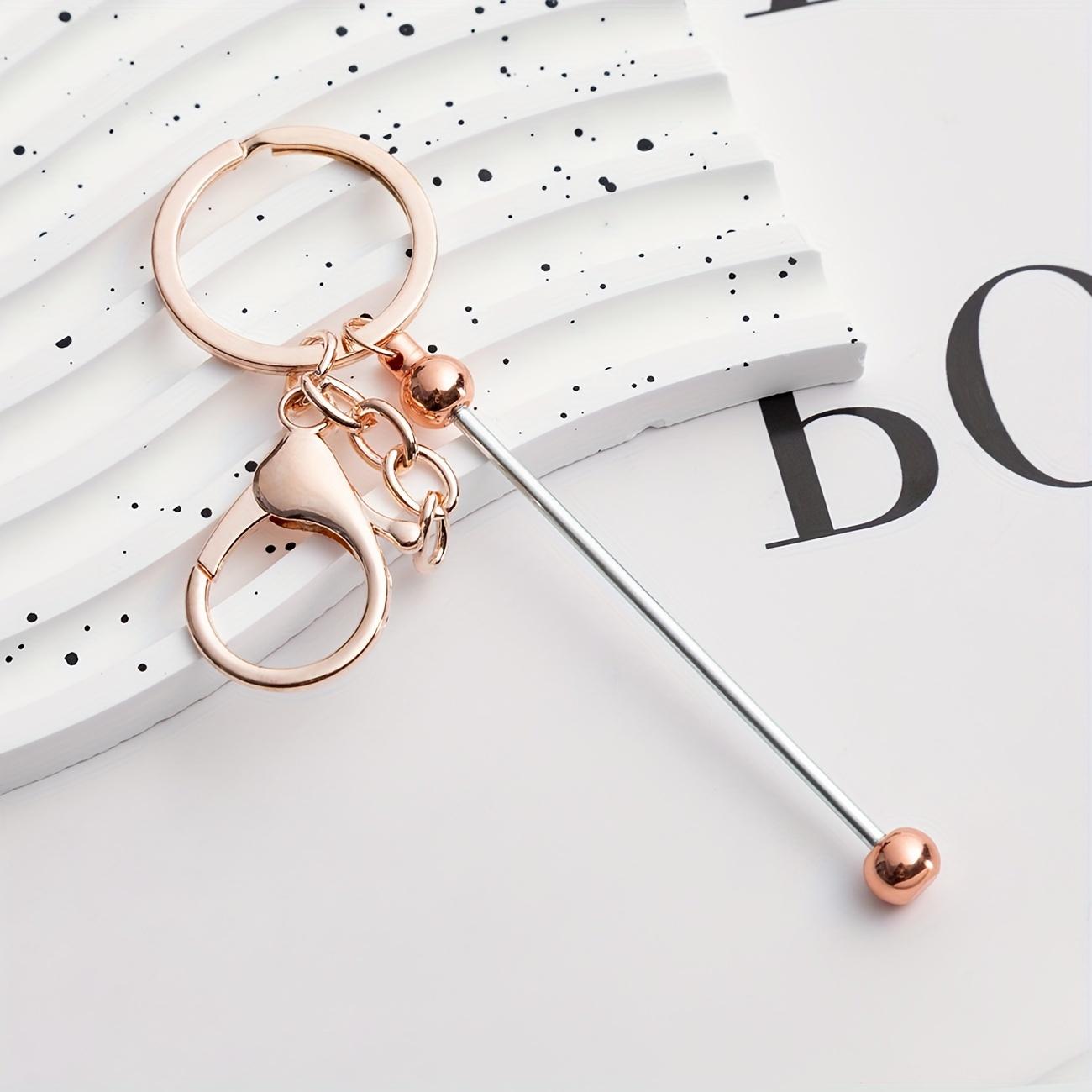 

5 шт. брелок для ключей с бусинами, заготовки из сплава, заготовки для брелоков с бусинами для подвесных бусин, принадлежности для изготовления брелоков, изготовление ювелирных изделий, подарок 5pcs розового золота