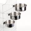 Stainless Steel Bird Feed Box Parrot Cups Bowls Container for Food Water Feeding Supplies
