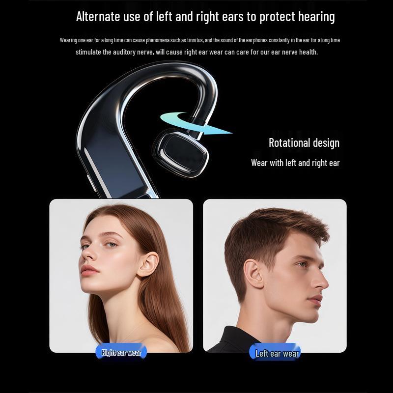 Wireless Bluetooth Earphones D56 with Digital Display and Ear-hook, Long Battery Life, In-ear & Universal Fit