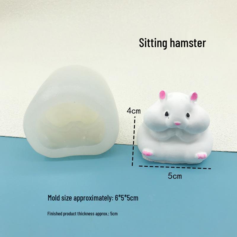 Entzückende Hamster Silikonform für Cartoon Mousse, Gelee, Pudding, Putzai-Kuchen - Lebensmittelqualität Backwerkzeug