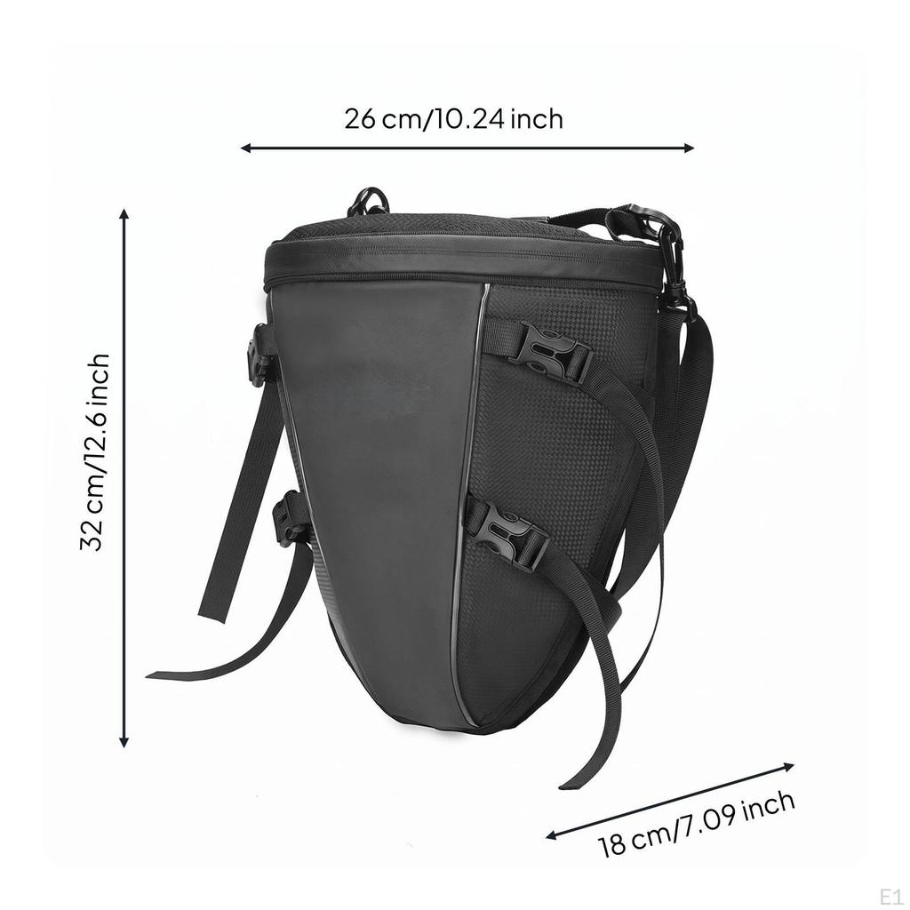 Hanging Motorcycle Bag Wear-Resistant Riding Accessory Zippered Top