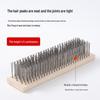 Stainless Steel Long-Handled Hard Bristle Floor Brush for Outdoor Cement Moss Cleaning