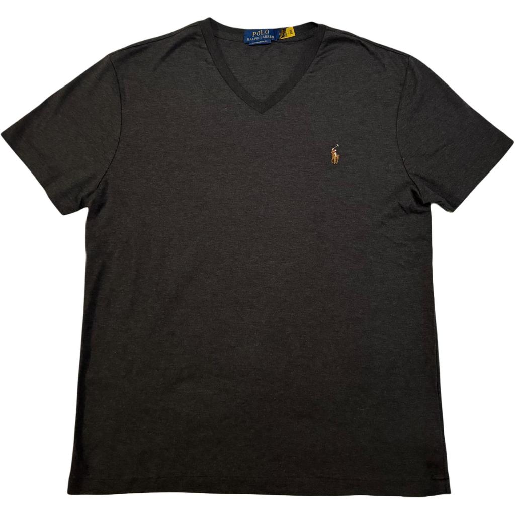 Polo Ralph Lauren Custom Slim Fit V-Neck Embroidered Colorful Pony Logo Short Sleeve T-Shirt Men Tops 710866052-015
