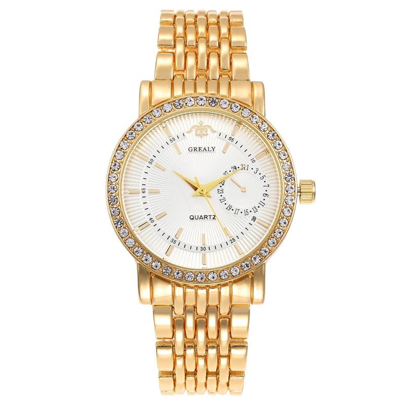 Ny Mode Damklockor Rostfritt Stål Armband Kvarts Klocka Mode Casual Relogio Feminino Flicka Student Dam Armbandsur