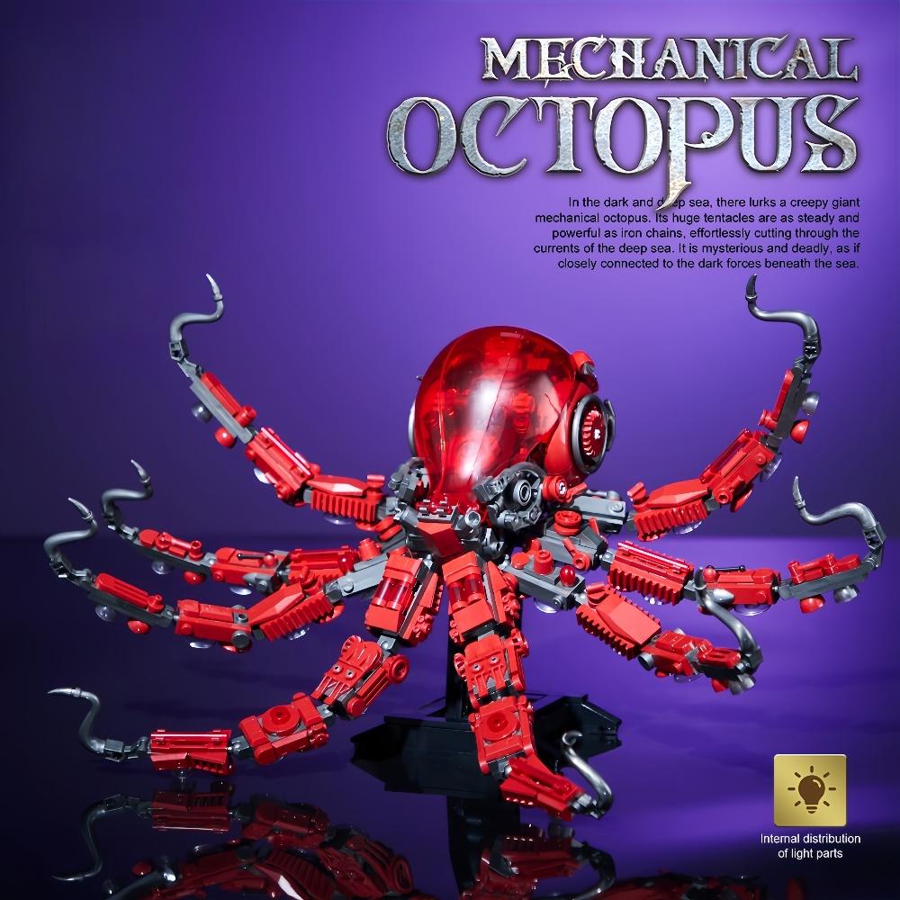 Mechanischer Oktopus Bausteine Konstruktionsset Kreative DIY Tischdekorationen für Kinder Geburtstag Weihnachtsgeschenke
