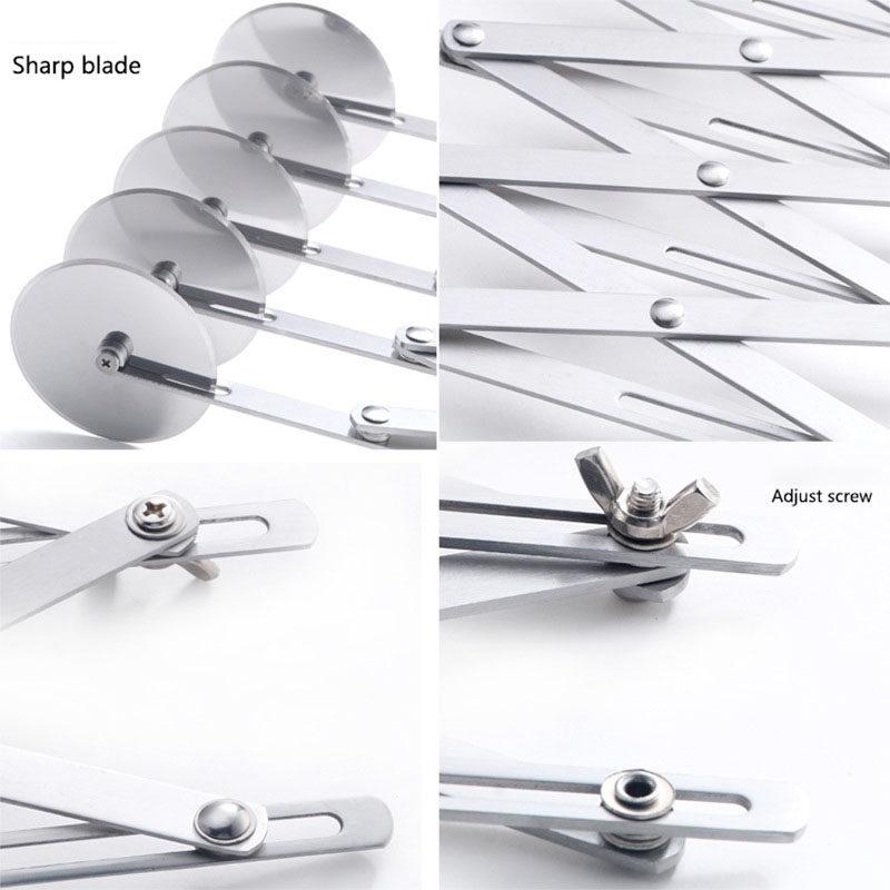 3/5/7 Wheel Cutter Dough Divider Knife Flexible Stainless Steel Roller Blade Pizza Pastry Peeler Stainless Steel Baking Pan Tool