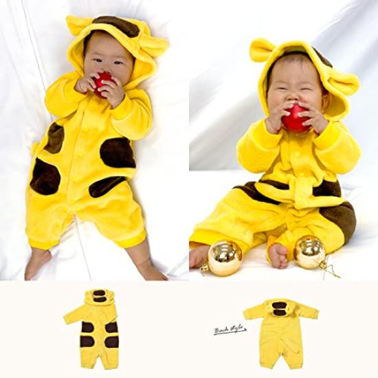 Fleece hooded coverall 80cm [Tiger] [Tiger]
