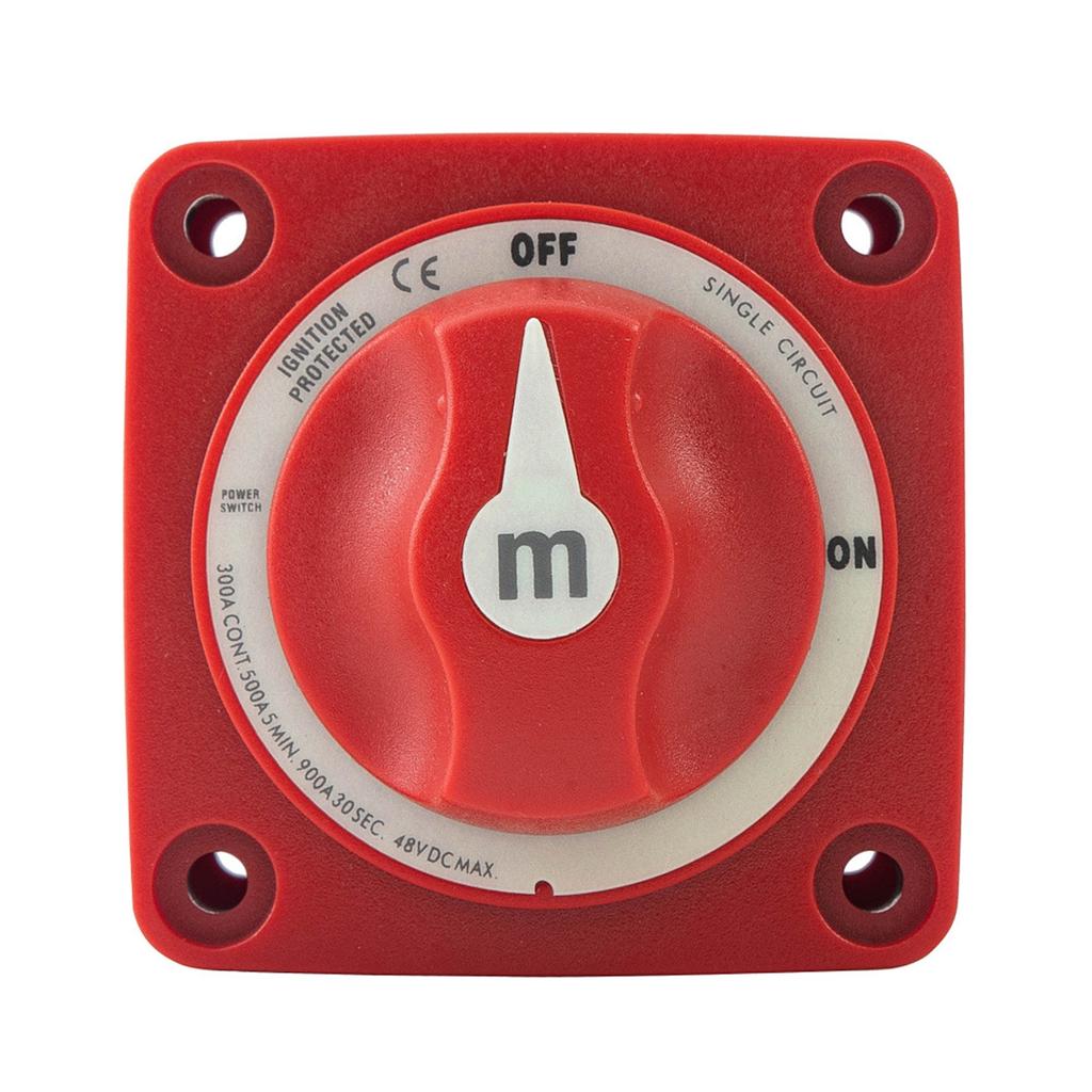 Battery Isolator Switch 48V 300A Red Heavy Duty Heat Resistant On Off Rotary Knob for Car RV Truck