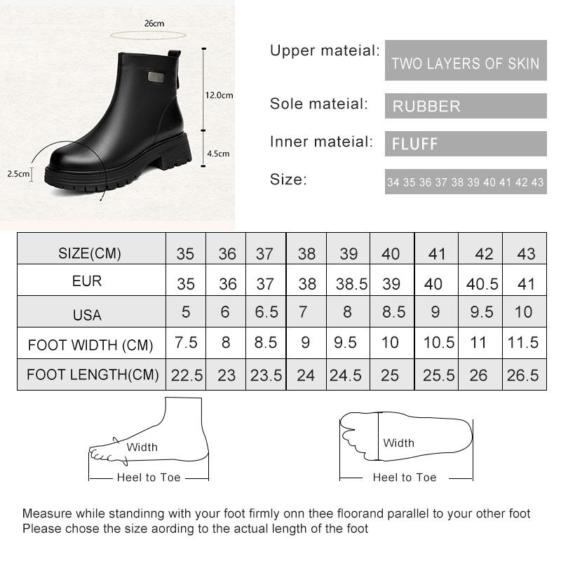 Fashion AIYUQI Ankle Boots Women 2025 New Genuine Leather Natural Wool Snow Boots Women Anti Slip Large Size Women's Motorcycle Boots
