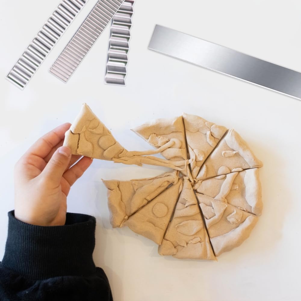 KARMAREY 7-teiliges Tonwerkzeugset: Tonplatte, Tonroller, Nudelholz, Tonschneider, Slicer, Wellenmuster, Polymer Clay, Harz, Keramik (7)