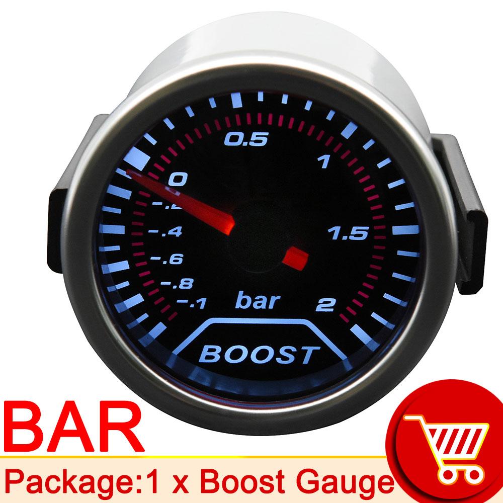 

AD 52mm Bar PSI White Led Light Pressure Turbo Boost Gauge Meter 12V Car Motorcycle Auto Accessories Turbo Pressure Gauge