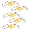 5 Sets 38mm Lockout Lock Insulation LOTO Nylon PA Steel for Nuclear Energy Logistics Transport