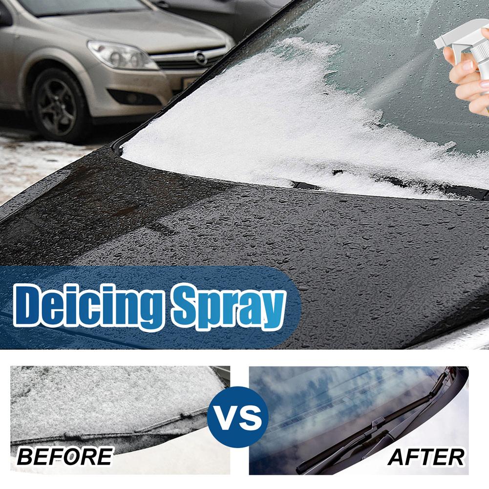 Car De Icer Spray Quick Car Window Ice Melting Agent Windshield Snow Ice Remover - Efficient Defrosting Spray Cleaner For Winter