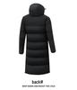 Neue nationale Norm 80 Daunenjacke aus weißer Entendaune: Unisex Kniehoher Winter-Trainingsmantel