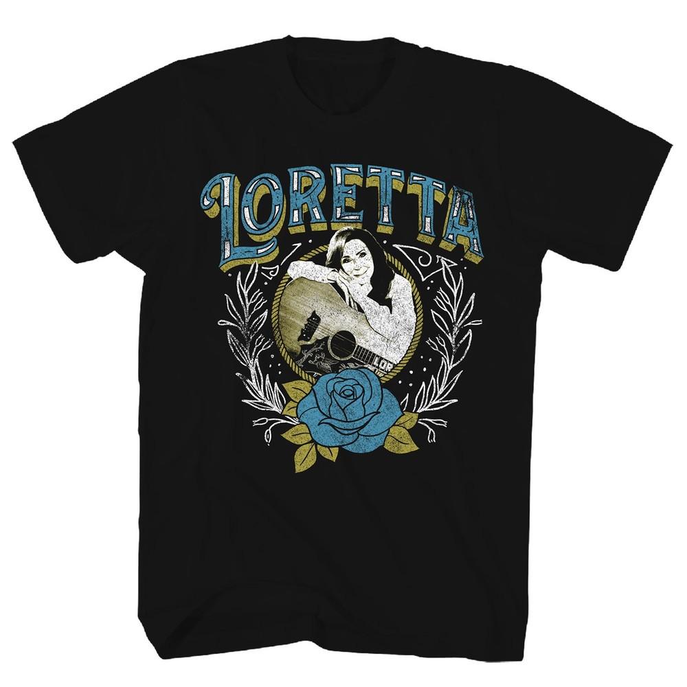 

Men s Loretta Lynn Photo Rose T-shirt Black L