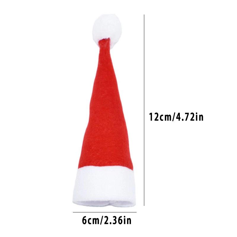 10/5pcs Tableware Holder Bag Christmas Hat Christmas Christmas Decorations Home Decoration Accessories Kitchen Tableware Holde