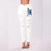Jeans Skinny da Donna con Design Strappato e Vita Alta per Uso Casual e da Ufficio