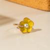 Dripping Oil Flower Ring Camellia Flower French Irregular Ring Creative Enamel Finger Ring  Wedding
