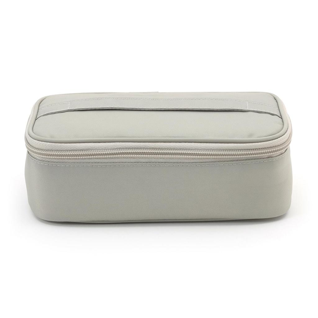 Miyoshi Seisakujyo Compatible Insulated Lunch Box x x with Dome Square and Includes 2 Onigiri Product GEL-COOL Single-Tier Case, Gray, W20.5 D11.5