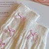 Harajuku Children's Leg Warmers Korean Style Plaid Bow Socks Cute Knitted Leg Cover  Baby