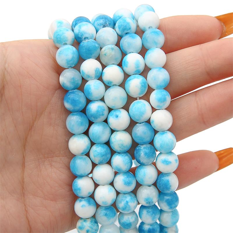 Natural Colored Round Beads Loose Round Beads For Jewelry Making DIY Bracelet Necklace Earring Accessories