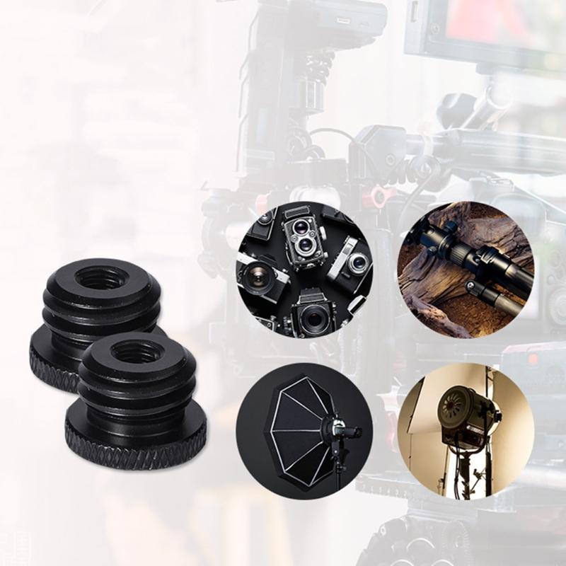 Mikrofonständer-Adapter 1/4 auf 5/8-11 Montieren Sie Kameras und LCD-Monitore auf einem Mikrofonständer für den Adapter einer Stativ-Wasserwaage